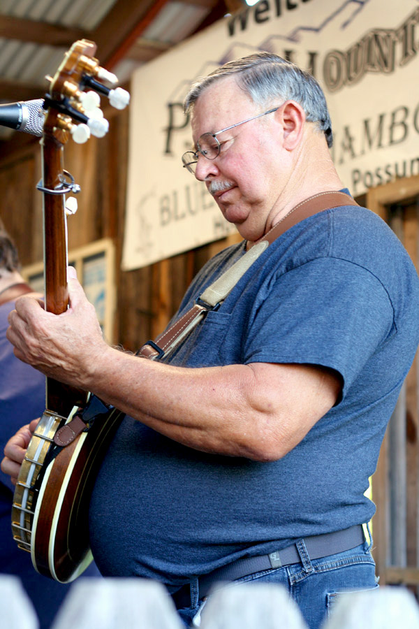 Freddy Clowdus on banjo with Pine Mountain Bluegrass Band